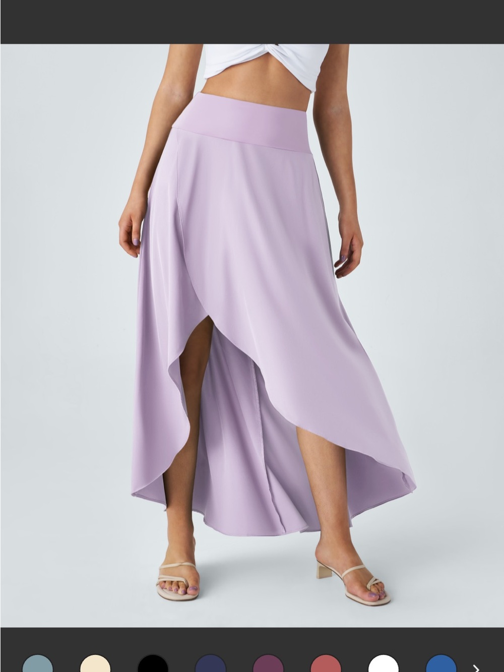 HALARA Lilac High-Low Wrap Maxi Skirt